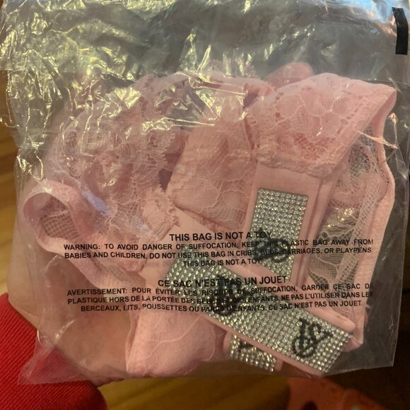 NWT Victoria's Secret Shine Strap Rose Lace Panty Size XXL - Picture 5 of 6